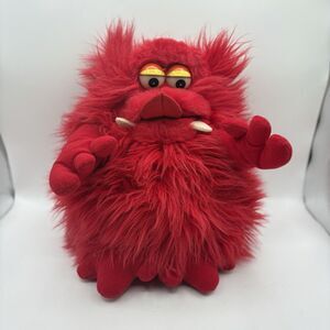 Vintage Raz Furbles Red Plush Monster Hand Puppet 14" 1987 Yang Jee